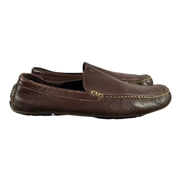 Polo by Ralph Lauren Other - Polo Ralph Lauren Pebbled Leather Driving Loafers Brown Men’s 9.5D Moc Toe